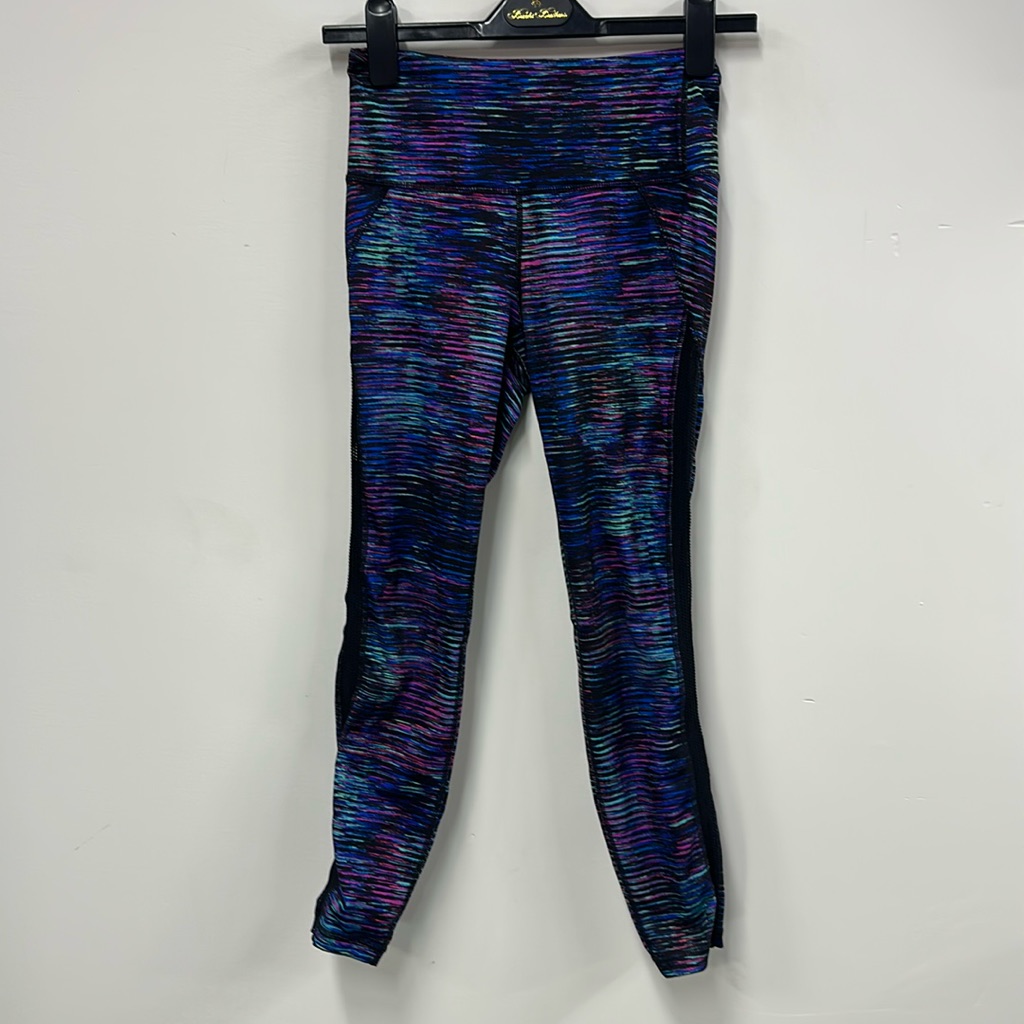 Athleta Blue Purple Pink Leggings Tights Xs